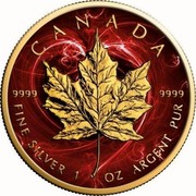 Canada 5 Dollars Maple Leaf (Passion Red Edition) 2017 BU CANADA FINE SILVER 1 OZ ARGENT PUR 9999 9999 coin reverse Canada 5 Dollars Maple Leaf (Passion Red Edition) 2017 BU CANADA FINE SILVER 1 OZ ARGENT PUR 9999 9999 coin reverse