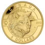 Canada 5 Dollars The Wolf 2013 Proof KM# 1454 CANADA 2013 5 DOLLARS coin reverse Canada 5 Dollars The Wolf 2013 Proof KM# 1454 CANADA 2013 5 DOLLARS coin reverse