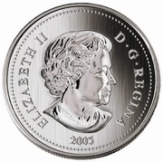 Canada 5 Dollars Victory 2005 KM# 556.1 ELIZABETH II D∙G∙REGINA coin obverse Canada 5 Dollars Victory 2005 KM# 556.1 ELIZABETH II D∙G∙REGINA coin obverse