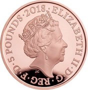 UK 5 Pounds Remembrance Day 2018 Proof 5 POUNDS 2018 ELIZABETH II D G REG FID DEF coin obverse UK 5 Pounds Remembrance Day 2018 Proof 5 POUNDS 2018 ELIZABETH II D G REG FID DEF coin obverse