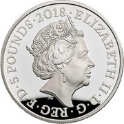 UK 5 Pounds Remembrance Day (Piedfort) 2018 Proof 5 POUNDS • ELIZABETH II • D • G • REG • F • D JC coin obverse UK 5 Pounds Remembrance Day (Piedfort) 2018 Proof 5 POUNDS • ELIZABETH II • D • G • REG • F • D JC coin obverse