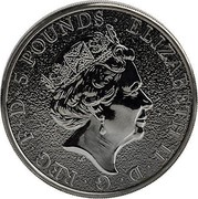 UK 5 Pounds The Queen's Beasts - Griffin of Edward III 2017 BU 5 POUNDS ELIZABETH II D∙G∙REG∙F∙D coin obverse UK 5 Pounds The Queen's Beasts - Griffin of Edward III 2017 BU 5 POUNDS ELIZABETH II D∙G∙REG∙F∙D coin obverse