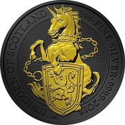 UK 5 Pounds The Queen's Beasts - Unicorn of Scotland 2018 BU 2 OZ FINE SILVER 999.9 2018 UNICORN OF SCOTLAND coin reverse UK 5 Pounds The Queen's Beasts - Unicorn of Scotland 2018 BU 2 OZ FINE SILVER 999.9 2018 UNICORN OF SCOTLAND coin reverse