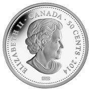 Canada 50 Cents 100 Blessings of Good Fortune 2014 Proof KM# 1585 ELIZABETH II ∙ CANADA ∙ 50 CENTS ∙ 2014 SP/PA coin obverse Canada 50 Cents 100 Blessings of Good Fortune 2014 Proof KM# 1585 ELIZABETH II ∙ CANADA ∙ 50 CENTS ∙ 2014 SP/PA coin obverse