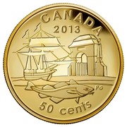 Canada 50 Cents 300th Anniversary of Louisbourg 2013 Proof KM# 1496 CANADA 50 CENTS PG coin reverse Canada 50 Cents 300th Anniversary of Louisbourg 2013 Proof KM# 1496 CANADA 50 CENTS PG coin reverse