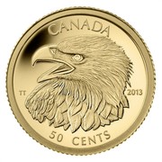 Canada 50 Cents Bald Eagle 2013 Proof KM# 1348 CANADA 50 CENTS coin reverse Canada 50 Cents Bald Eagle 2013 Proof KM# 1348 CANADA 50 CENTS coin reverse