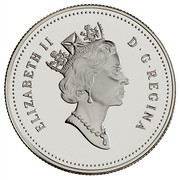 Canada 50 Cents Blue Whale 1998 Proof KM# 321 ELIZABETH II D∙G∙REGINA coin obverse Canada 50 Cents Blue Whale 1998 Proof KM# 321 ELIZABETH II D∙G∙REGINA coin obverse