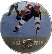 Canada 50 Cents Calgary Flames 2010 KM# 937 2009 C 2010 coin reverse Canada 50 Cents Calgary Flames 2010 KM# 937 2009 C 2010 coin reverse
