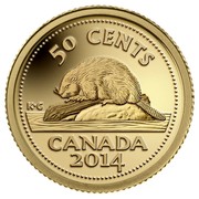 Canada 50 Cents Canada's Classic Beaver 2014 Proof KM# 1584 50 CENTS CANADA K ∙ G coin reverse Canada 50 Cents Canada's Classic Beaver 2014 Proof KM# 1584 50 CENTS CANADA K ∙ G coin reverse