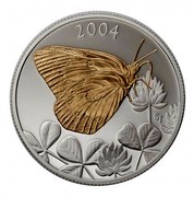 Canada 50 Cents Clouded Sulphur Butterfly 2004 Proof KM# 606 2004 ST coin reverse Canada 50 Cents Clouded Sulphur Butterfly 2004 Proof KM# 606 2004 ST coin reverse