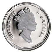 Canada 50 Cents Cougar 1999 Proof KM# 337 ELIZABETH II D. G. REGINA coin obverse