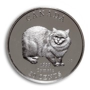 Canada 50 Cents Cymric 1999 Proof KM# 335 CANADA JAC 1999 CYMRIC 50 CENTS coin reverse
