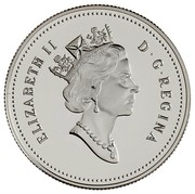 Canada 50 Cents Figure Skating (1998) Proof KM# 314 ELIZABETH II D.G. REGINA coin obverse Canada 50 Cents Figure Skating (1998) Proof KM# 314 ELIZABETH II D.G. REGINA coin obverse
