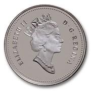 Canada 50 Cents First Yachting Race Between Canada and the U.S (1999) Proof KM# 334 ELIZABETH II D ∙ G ∙ REGINA coin obverse