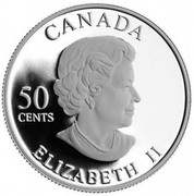 Canada 50 Cents Golden Forget-Me-Not 2007 Proof KM# 715 CANADA 50 CENTS ELIZABETH II coin obverse
