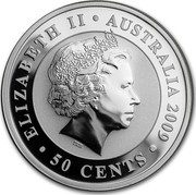 Australia 50 Cents Koala 2009 Proof ELIZABETH II AUSTRALIA 2009 IRB 50 CENTS coin obverse Australia 50 Cents Koala 2009 Proof ELIZABETH II AUSTRALIA 2009 IRB 50 CENTS coin obverse