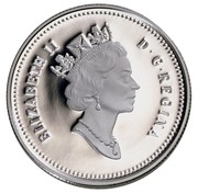 Canada 50 Cents Lynx 1999 Proof KM# 338 ELIZABETH II D. G. REGINA coin obverse