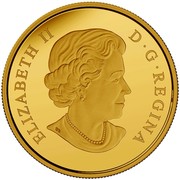 Canada 50 Cents Maple Leaf 2015 Proof KM# 1842 ELIZABETH II D∙G∙REGINA coin obverse Canada 50 Cents Maple Leaf 2015 Proof KM# 1842 ELIZABETH II D∙G∙REGINA coin obverse