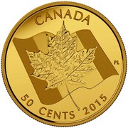 Canada 50 Cents Maple Leaf 2015 Proof KM# 1842 CANADA 50 CENTS coin reverse Canada 50 Cents Maple Leaf 2015 Proof KM# 1842 CANADA 50 CENTS coin reverse