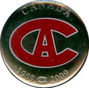 Canada 50 Cents Montreal Canadiens 2009  CANADA 1909-2009 coin reverse Canada 50 Cents Montreal Canadiens 2009  CANADA 1909-2009 coin reverse