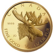 Canada 50 Cents Moose 2004 Proof KM# 526 CANADA 9999 FINE GOLD 1/25 OZ OR PUR JO coin reverse Canada 50 Cents Moose 2004 Proof KM# 526 CANADA 9999 FINE GOLD 1/25 OZ OR PUR JO coin reverse
