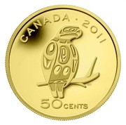 Canada 50 Cents Peregrine Falcon 2011 Proof KM# 1206 CANADA 2011 50 CENTS coin reverse Canada 50 Cents Peregrine Falcon 2011 Proof KM# 1206 CANADA 2011 50 CENTS coin reverse