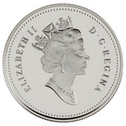 Canada 50 Cents Ski Racing 1998 KM# 315 ELIZABETH II D ∙ G ∙ REGINA coin obverse Canada 50 Cents Ski Racing 1998 KM# 315 ELIZABETH II D ∙ G ∙ REGINA coin obverse