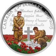Canada 50 Dollars In Flanders Fields 2015 Proof CANADA 50 DOLLARS 1915-2015 coin reverse