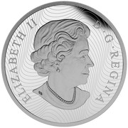 Canada 50 Dollars Lustrous Maple Leaves 2015 Proof KM# A2064 ELIZABETH II D G REGINA coin obverse