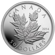 Canada 50 Dollars Maple Leaves 2014 Proof KM# 1624 CANADA 2014 50 DOLLARS coin reverse Canada 50 Dollars Maple Leaves 2014 Proof KM# 1624 CANADA 2014 50 DOLLARS coin reverse