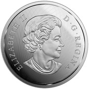 Canada 50 Dollars Mythical Realms of the Haida Series - Orca 2016 Proof KM# 2230 ELIZABETH II D G REGINA coin obverse Canada 50 Dollars Mythical Realms of the Haida Series - Orca 2016 Proof KM# 2230 ELIZABETH II D G REGINA coin obverse