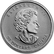 Canada 50 Dollars War of 1812 2017 ELIZABETH II 50 DOLLARS CANADA SB coin obverse Canada 50 Dollars War of 1812 2017 ELIZABETH II 50 DOLLARS CANADA SB coin obverse