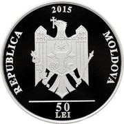 Moldova 50 Lei Constantin Constantinov 2015 Proof 2015 REPUBLICA MOLDOVA 50 LEI coin obverse Moldova 50 Lei Constantin Constantinov 2015 Proof 2015 REPUBLICA MOLDOVA 50 LEI coin obverse