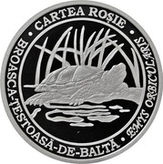 Moldova 50 Lei European pond turtle 2015 Proof CARTEA ROȘIE BROASCA-ȚESTOASĂ-DE-BALTĂ EMYS ORBICULARIS coin reverse Moldova 50 Lei European pond turtle 2015 Proof CARTEA ROȘIE BROASCA-ȚESTOASĂ-DE-BALTĂ EMYS ORBICULARIS coin reverse