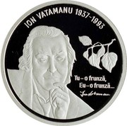 Moldova 50 Lei Ion Vatamanu 2017 proof ION VATAMANU 1937-1993 TU-O FRUNZĂ, EU-O FRUNZĂ... coin reverse Moldova 50 Lei Ion Vatamanu 2017 proof ION VATAMANU 1937-1993 TU-O FRUNZĂ, EU-O FRUNZĂ... coin reverse