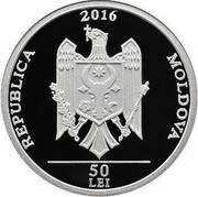Moldova 50 Lei Mihail Grecu 2016 proof REPUBLICA 2016 MOLDOVA 50 LEI coin obverse Moldova 50 Lei Mihail Grecu 2016 proof REPUBLICA 2016 MOLDOVA 50 LEI coin obverse
