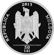 Moldova 50 Lei Plugusorul 2013 Proof REPUBLICA 2013 MOLDOVA 50 LEI coin obverse Moldova 50 Lei Plugusorul 2013 Proof REPUBLICA 2013 MOLDOVA 50 LEI coin obverse