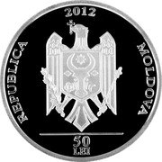 Moldova 50 Lei Stefan cel Mare 2012 proof REPUBLICA MOLDOVA 2012 50 LEI coin obverse Moldova 50 Lei Stefan cel Mare 2012 proof REPUBLICA MOLDOVA 2012 50 LEI coin obverse