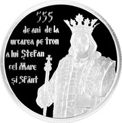 Moldova 50 Lei Stefan cel Mare 2012 proof 555 DE ANI DE LA URCAREA PE TRON A LUI ȘTEFAN CEL MARE ȘI SFÂNT coin reverse Moldova 50 Lei Stefan cel Mare 2012 proof 555 DE ANI DE LA URCAREA PE TRON A LUI ȘTEFAN CEL MARE ȘI SFÂNT coin reverse