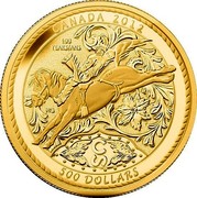 Canada 500 Dollars 100 Years of the Calgary Stampede 2012 Proof CANADA 2012 100 YEARS/ANS 500 DOLLARS MC coin reverse Canada 500 Dollars 100 Years of the Calgary Stampede 2012 Proof CANADA 2012 100 YEARS/ANS 500 DOLLARS MC coin reverse