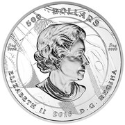 Canada 500 Dollars Argillite Chest 2016 Proof 500 DOLLARS 5 KG 9999 5 KG 9999 ELIZABETH II 2016 D ∙ G ∙ REGINA coin obverse Canada 500 Dollars Argillite Chest 2016 Proof 500 DOLLARS 5 KG 9999 5 KG 9999 ELIZABETH II 2016 D ∙ G ∙ REGINA coin obverse