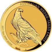 Australia 500 Dollars Australian Wedge-Tailed Eagle 2017 High Relief Proof KM# 2213 AUSTRALIAN WEDGE-TAILED EAGLE *YEAR* 5 OZ 9999 GOLD P JM coin reverse Australia 500 Dollars Australian Wedge-Tailed Eagle 2017 High Relief Proof KM# 2213 AUSTRALIAN WEDGE-TAILED EAGLE *YEAR* 5 OZ 9999 GOLD P JM coin reverse