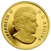 Canada 500 Dollars Maple Leaf Forever 2012 Proof KM# 1328 ELIZABETH II D ∙ G ∙ REGINA coin obverse Canada 500 Dollars Maple Leaf Forever 2012 Proof KM# 1328 ELIZABETH II D ∙ G ∙ REGINA coin obverse