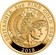 UK 500 Pounds Britannia Label 2018 Proof BRITANNIA 5 OZ FINE GOLD 999.9 2018 coin reverse UK 500 Pounds Britannia Label 2018 Proof BRITANNIA 5 OZ FINE GOLD 999.9 2018 coin reverse