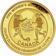 Canada 75 Dollars FIFA Women's World Cup - The Soccer Ball 2015 Proof KM# 1997 FIFA WOMEN'S WORLD CUP TM/MC CANADA TB COUPE DU MONDE FEMININE DE LA FIFA TM/MC coin reverse Canada 75 Dollars FIFA Women's World Cup - The Soccer Ball 2015 Proof KM# 1997 FIFA WOMEN'S WORLD CUP TM/MC CANADA TB COUPE DU MONDE FEMININE DE LA FIFA TM/MC coin reverse