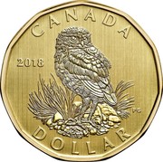 Canada Dollar Burrowing Owl 2018 Specimen CANADA 2018 DOLLAR PG coin reverse Canada Dollar Burrowing Owl 2018 Specimen CANADA 2018 DOLLAR PG coin reverse