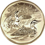 Canada Dollar Family of Loons 1952-2002 2002 KM# 462a CANADA coin reverse Canada Dollar Family of Loons 1952-2002 2002 KM# 462a CANADA coin reverse