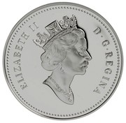 Canada Dollar Hockey Victory (1997) Proof KM# 282 ELIZABETH II D G REGINA coin obverse Canada Dollar Hockey Victory (1997) Proof KM# 282 ELIZABETH II D G REGINA coin obverse