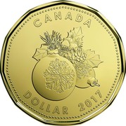 Canada Dollar Holiday 2017 CANADA DOLLAR 2017 coin reverse Canada Dollar Holiday 2017 CANADA DOLLAR 2017 coin reverse