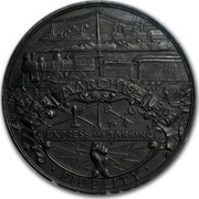 USA Dollar Wells Fargo 1902 1852 MARCH18TH 1902 EXPRESS AND BANKING FIDELITY coin reverse USA Dollar Wells Fargo 1902 1852 MARCH18TH 1902 EXPRESS AND BANKING FIDELITY coin reverse